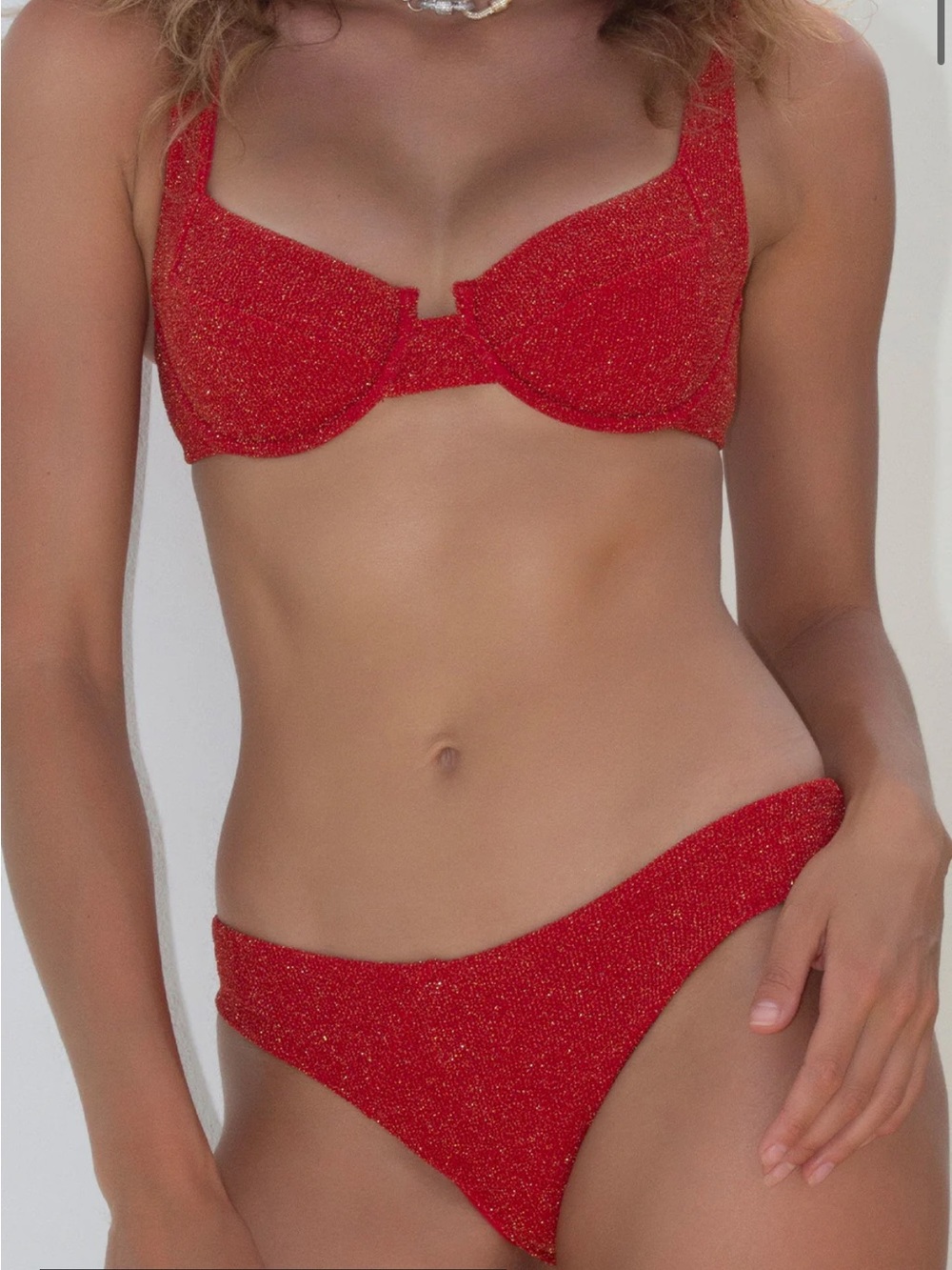 Vetchy | NWT LAGUNA BIKINI RED LUREX SET